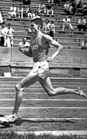 Photo of Jim Ryun setting the national high school mile record on May 15, 1965.