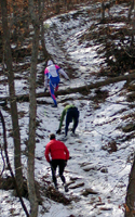 photo of the icy uphill at about 9 miles