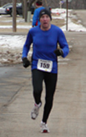 photo of Kurt Fiene, 5th overall, the blind runner from Omaha