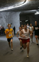 photo of running in the caves of Groundhog Run
