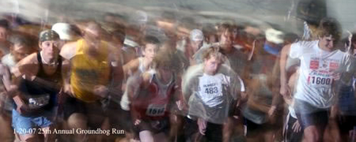 photo of start of 2007 Groundhog Run