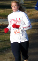 Photo of Erica Ogle, top female winner in Thanksgiving Day 5K.