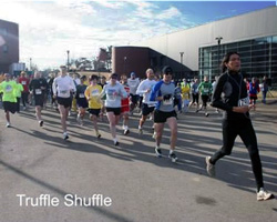 Photo of the start of the Truffle SHuffle 5K.