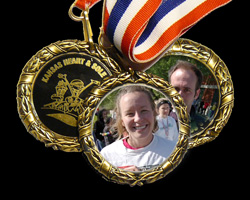 Photo of Molly & Scott McVey in Heart & Sole medals.