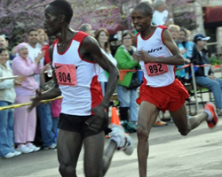 Photo of Eric CHirchir and ernest Kebenel at the Trolley Run