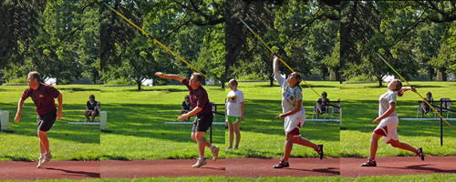 Photo of the javelin throws at the 2009 Sunflower Games.