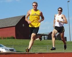 Photo of the M19-29 1500 meters at the Heartland Track Meet on June 27th.