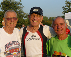 Photo of Wes Santee, Dick Wilson and John Huchingson.