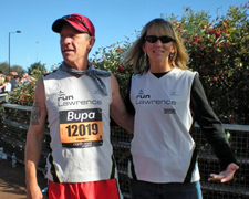 Photo of Keith Dowell and Deb at the Bupa Great North Run.