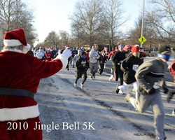 Photo of the Lawrence Jingle Bell Run.