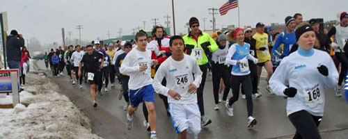 Start of the 2010 Topeka to Auburn Half Marathon.