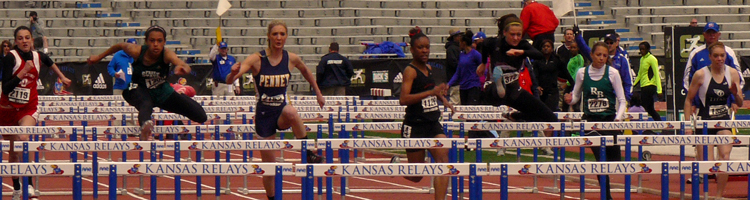 Photos of the girls 100m hurdles atthe 2011 Kansas Relays.