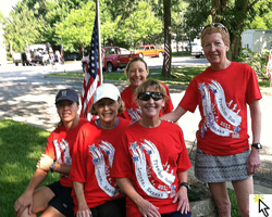 Photo of the runLawrence women atthe Lenexa Freedom Run.