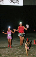Gracie and Leslie Gallager, HJolton, KS at the finish.