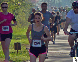 Photo from the 2012 Dam Run with Leane Wistuba, first female in 5K race.