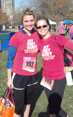 Photo of LaRisa Chambers-Lochner and julie Loats at the Chicago Title IX 9K.