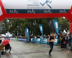 Nicolas Shump at the september 22, 2012 Oslo Marathon, posting a 2:52:24.