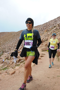 Photo of ELizabeth Stewart on her Pike's Peak Ascent.