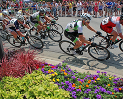 Photo of the men's pro race at the Tour of Lawrence Sunday criterium on June 30th.