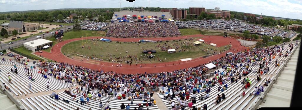 Photo from the Kansas High School Track and Field Championships in Wichita, May 25, 2013.