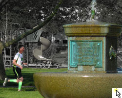 Photo of the South Park fountain on the May 11th Hope for Healing 5K.  And link to Flickr slideshow.