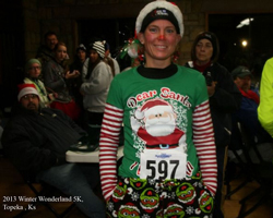 Amanda Flaherty at the Topeka Winter Wonderland Run.
