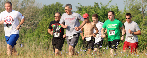 Photo from the KC Cross Country Challenge t Shawnee Mission Park, August 2, 2014.