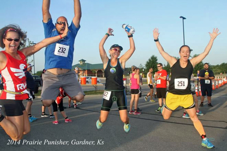 Photo of LaRisa Chambers-Lochner, Brian Lochner, Tesa Green and Kristina Selters at the Prairie Punisher Du.