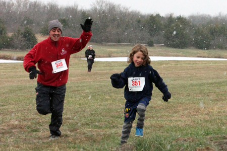 Photo of finishers t the KU Field Station Frolic 5K.