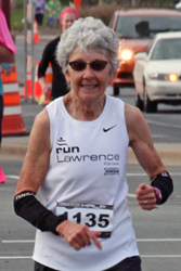 Photo of Dee Boeck at the Mankato Half Marathon.