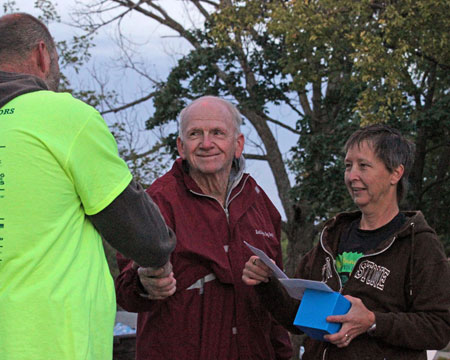 DOn and Bev Gardner were honored before the start of the run.