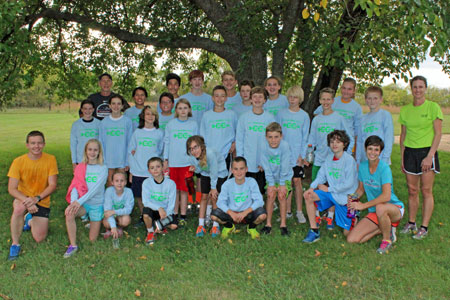 Photo of the runLawrence YRP Middle School Cross Country Runners.