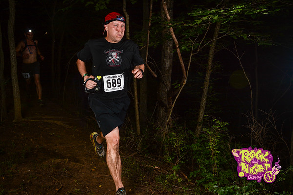 Photo of Greg Burger at the Rock the Night Away Trail Run.