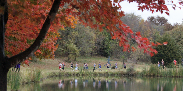 Photo of the Kansas High School Cross Country Championships at Rim Rock Farm, October 31st.