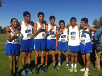Photo of the Hpoi High Boys cross country team.