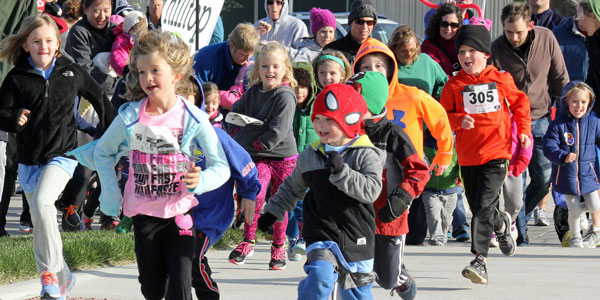 The fun run at the Hilltop Hustle.