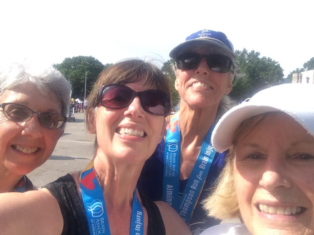 Photo of Dee Boeck, Laurie Comstock, Moilly Wood and Celeste Leonardi at the Amy Thompson 8K.