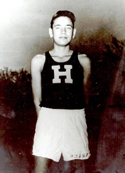 Photo of a young Billy Mills, Haskell runner.