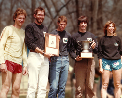 Photo of the 1984 Intercollegiate Orienteering Champs: the University of Kansas
